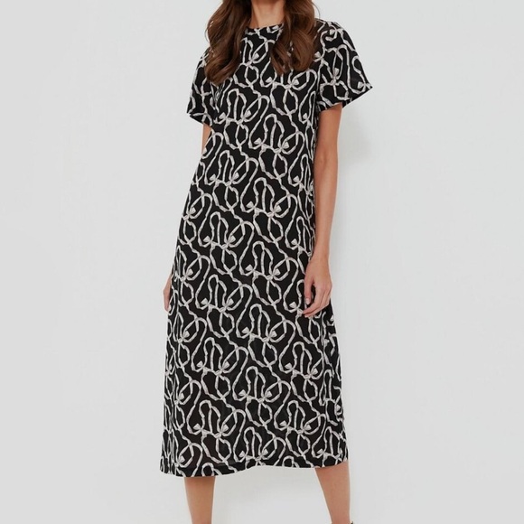 Tuckernuck Hyacinth House Rowan Bow Mide Dress - Small‎ - Picture 1 of 6